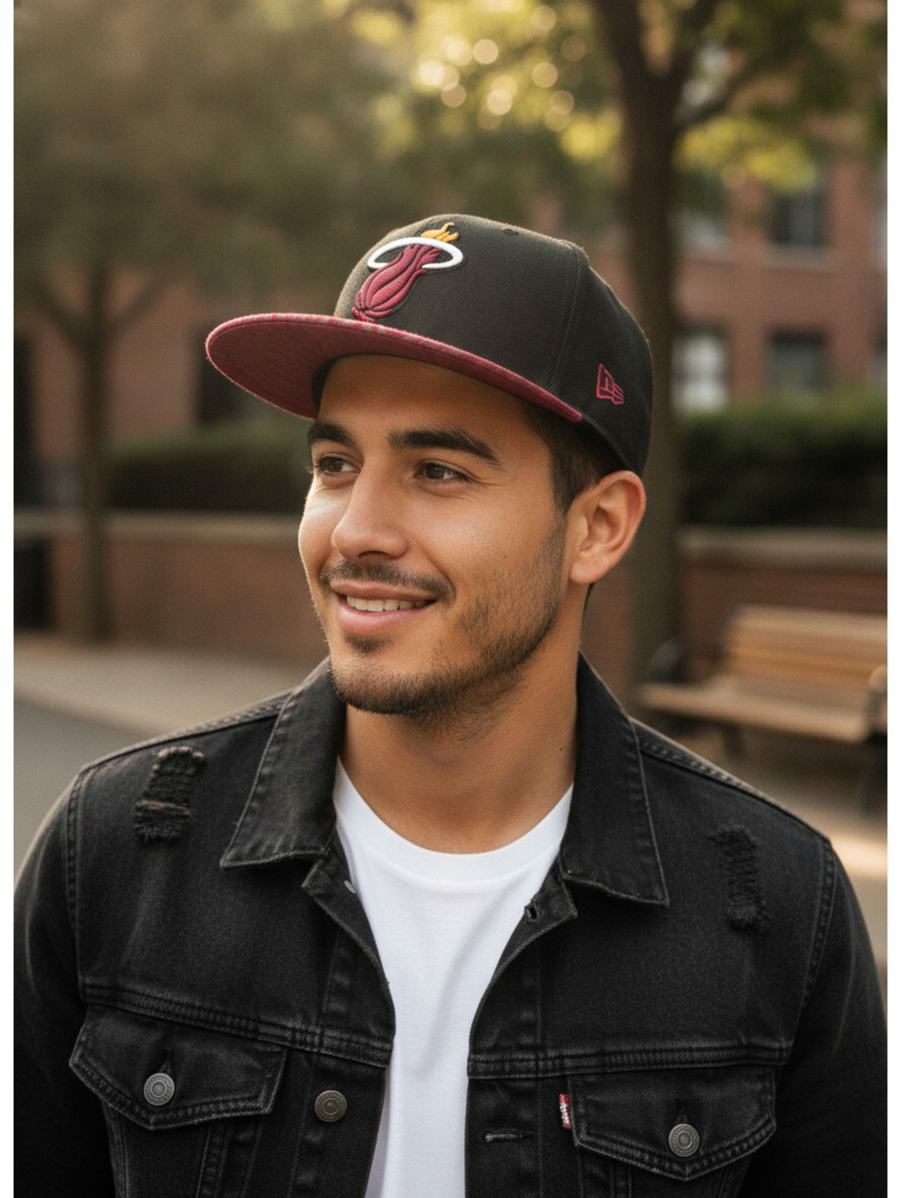 New Era 59FIFTY Miami Heat Fitted Hat Size 7 1/2 NBA Streetwear